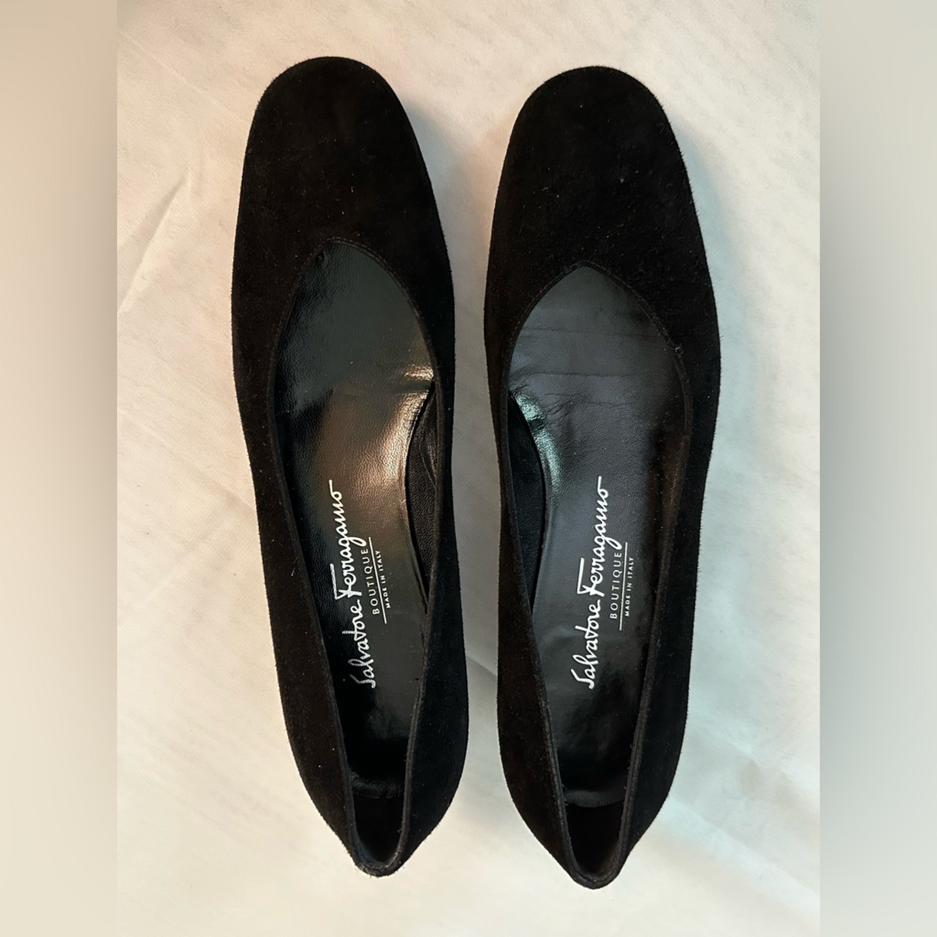 Salvatore Ferragamo Black Suede Pump